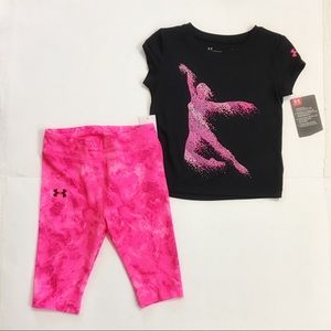 ♦️NWT UA Dance Tee & Tie Dye Legging Set 18m